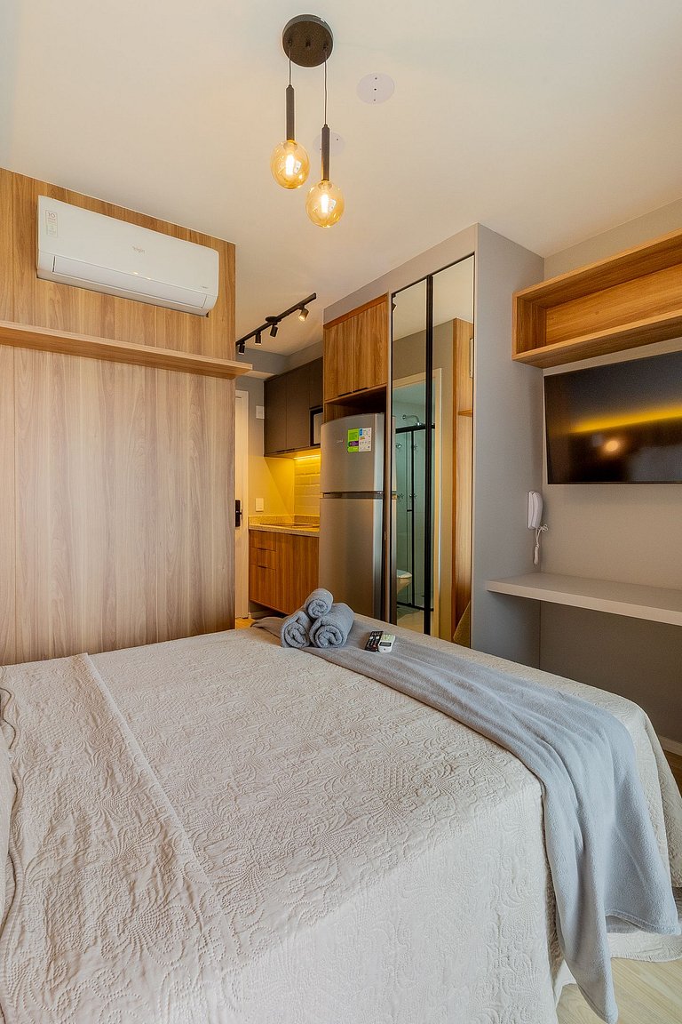 Private balcony on a high floor