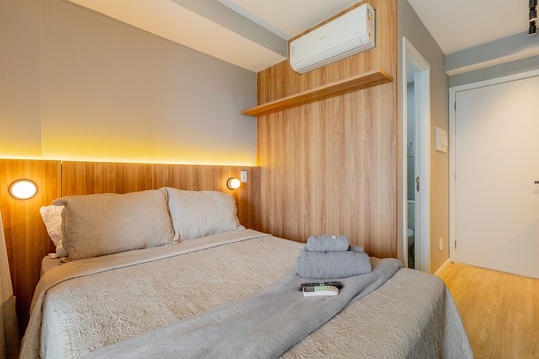 Private balcony on a high floor