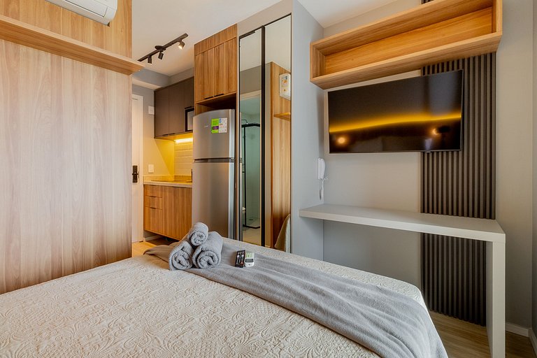 Private balcony on a high floor