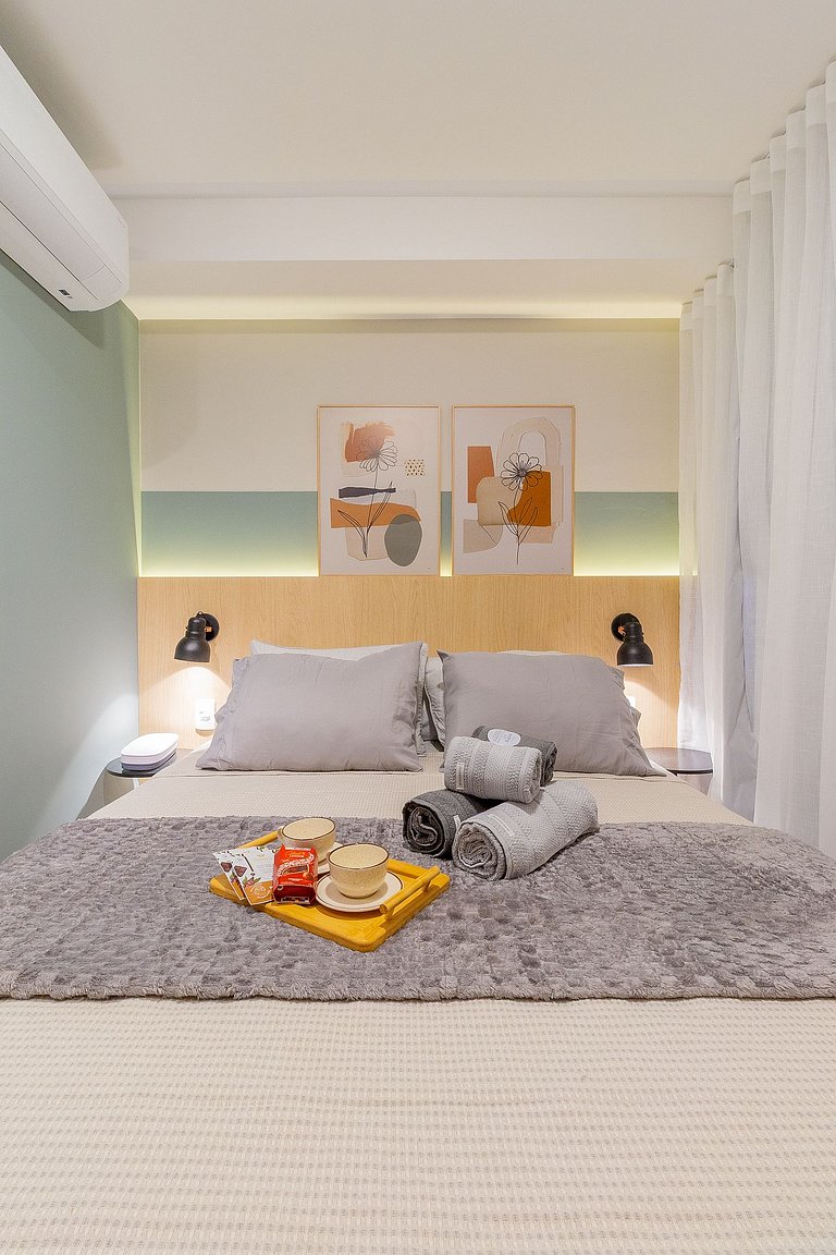 Apartment on the 16th floor, near Berrini, with a pool