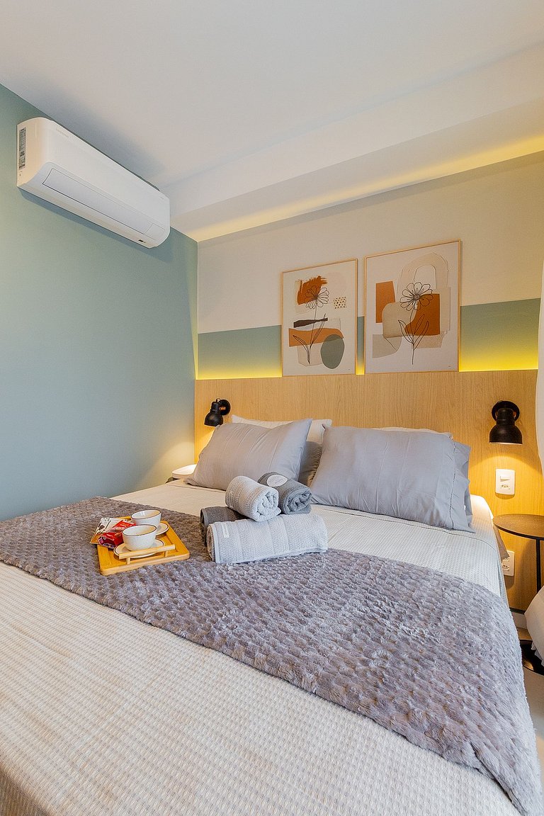 Apartment on the 16th floor, near Berrini, with a pool