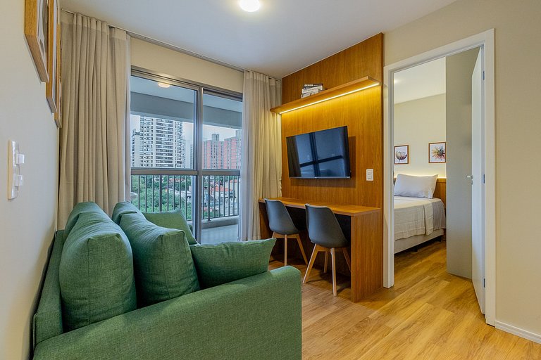 Apartamento p/três pessoas próx. PUC-SP e Allianz