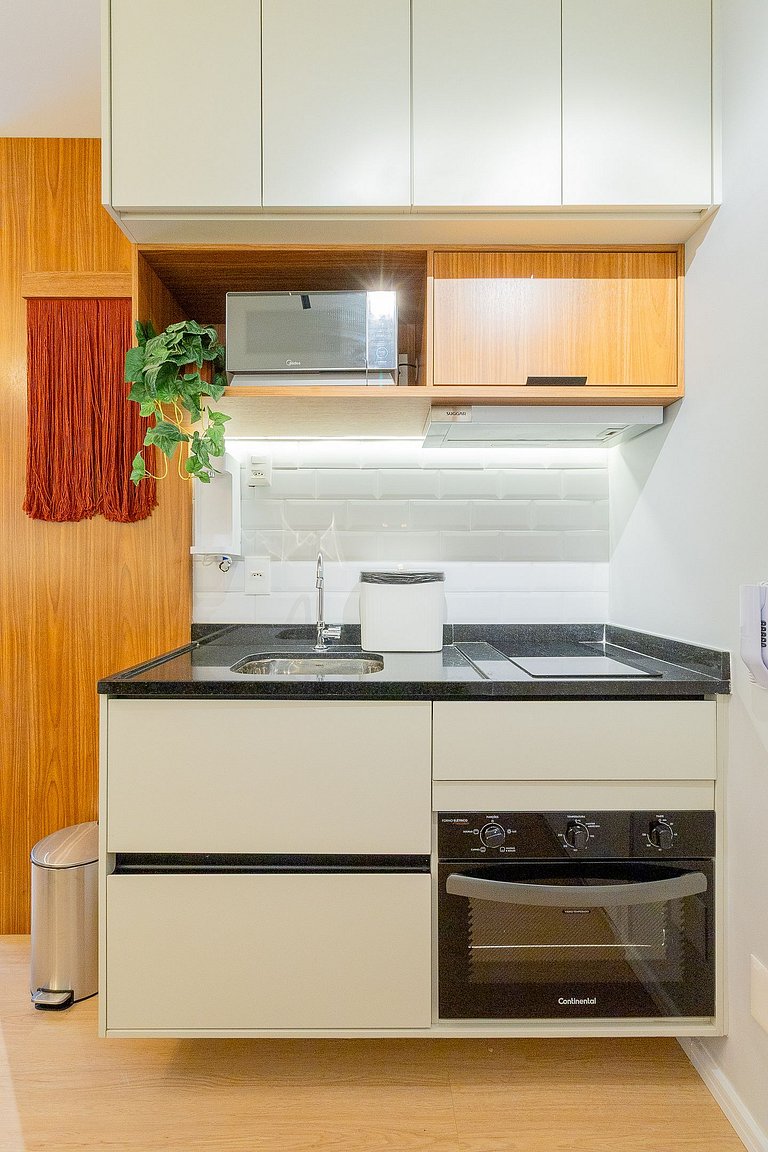 Estudio premium con espacio de coworking y piscina
