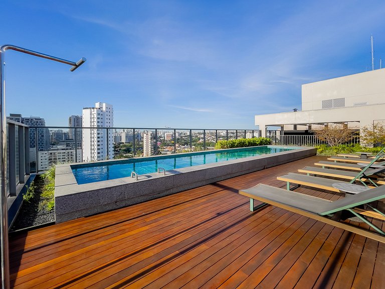 Studio Premium com Coworking e Piscina