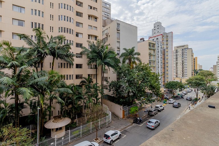 Varanda e rooftop próximos à Avenida Paulista