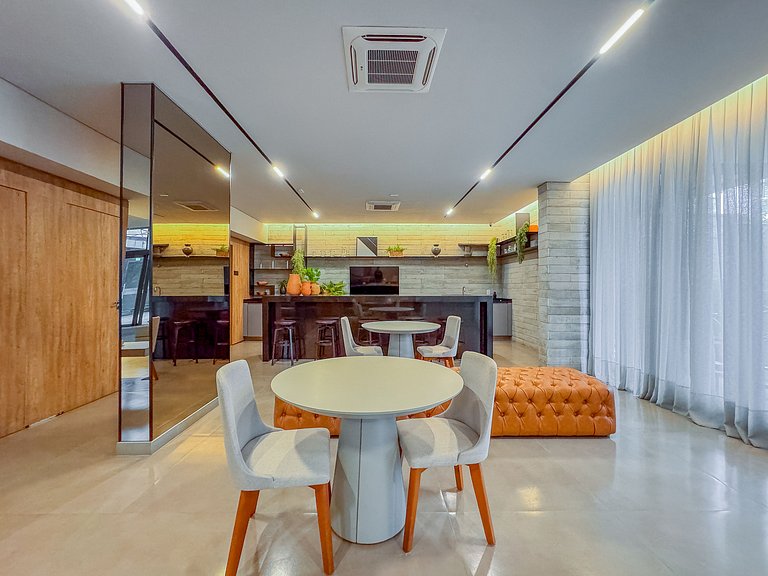 13º piso, sauna y piscina cerca de la Av Paulista