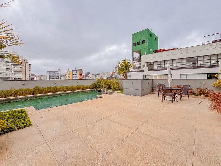 13º piso, sauna y piscina cerca de la Av Paulista