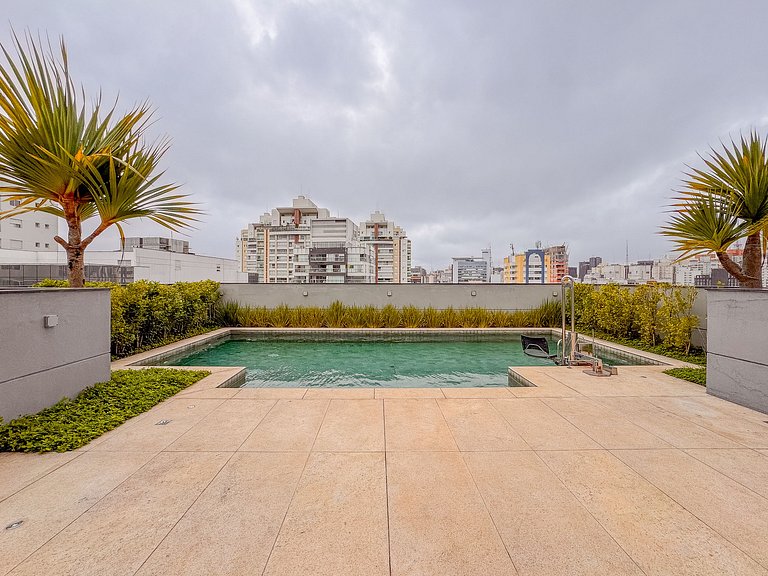 13º piso, sauna y piscina cerca de la Av Paulista