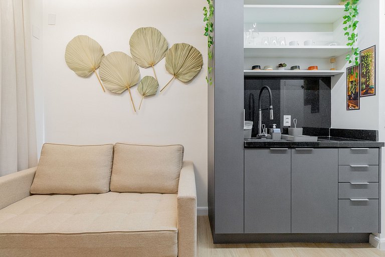 Pinheiros | 22th Floor, up to 4 Guests + Balcony