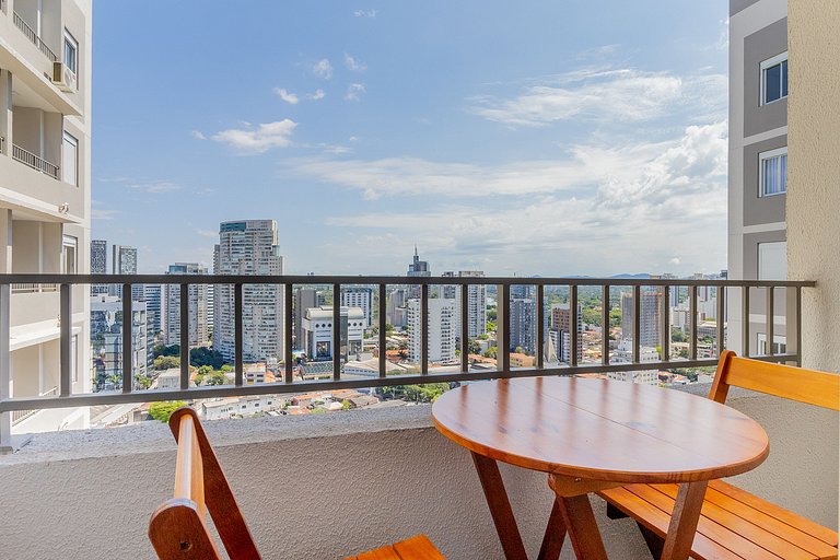 Pinheiros | 22ª Andar,  até 4 Hóspedes + Varanda