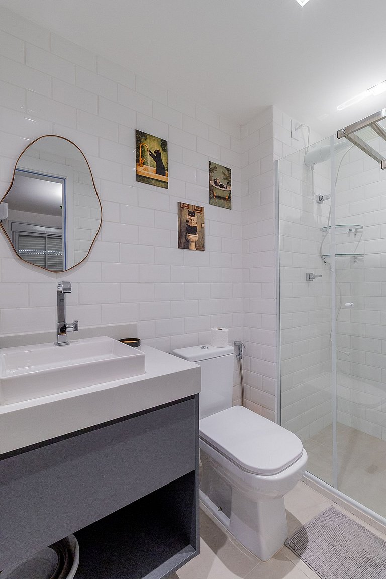 Pinheiros | 22th Floor, up to 4 Guests + Balcony